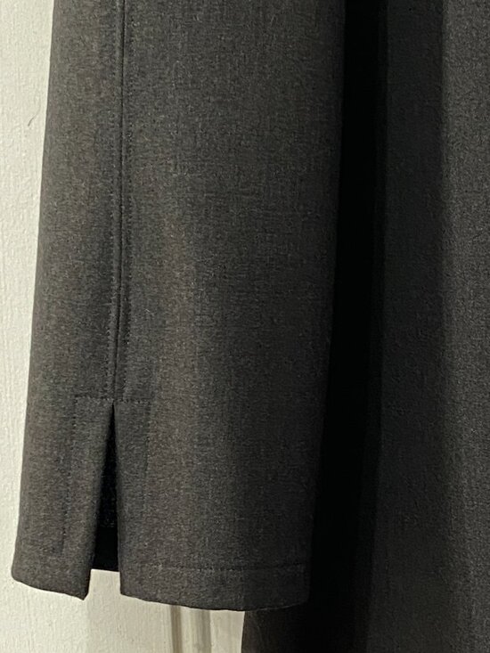 Banana Republic Sz XL Women's Wool Shirt Button Up 3/4 Sleeve Dark Gray - Picture 4 of 9